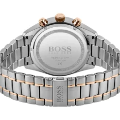 Montre Boss homme bracelet acier bicolore rose