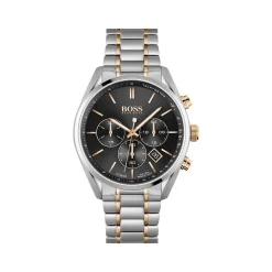Montre Boss homme bracelet acier bicolore rose