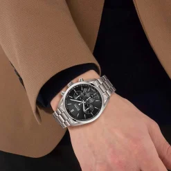 Montre Boss homme chronographe acier