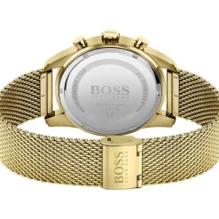 Montre Boss homme chronographe acier doré jaune