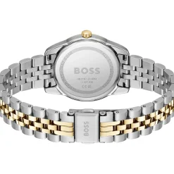 Montre BOSS modern classic femme bracelet acier inoxydable bicolore jaune