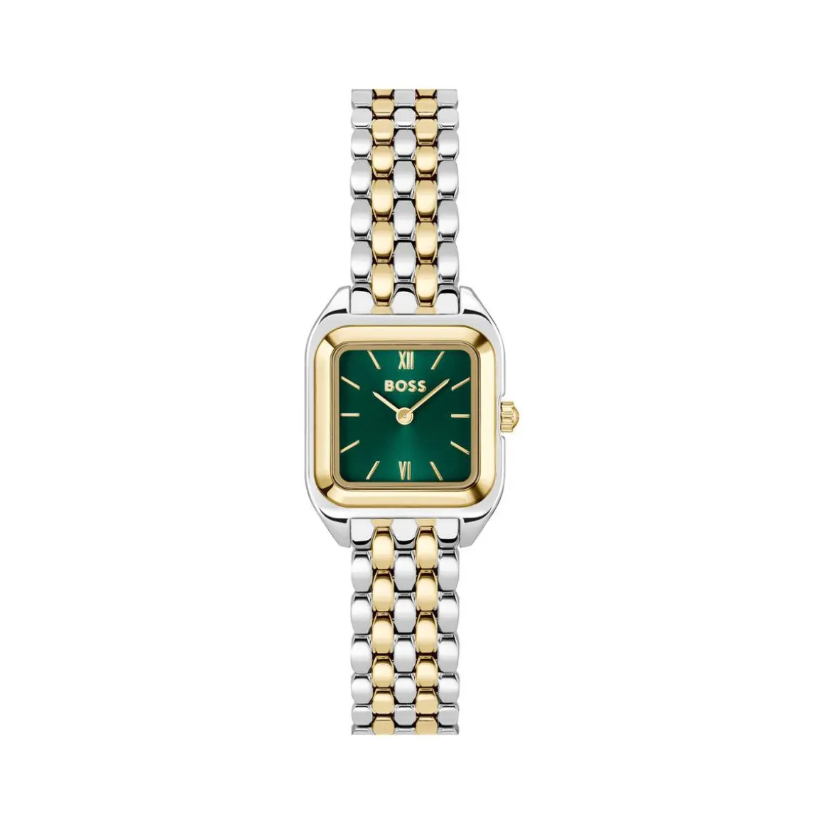Montre BOSS modern classic femme bracelet acier inoxydable bicolore jaune