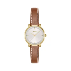 Montre BOSS modern classic femme bracelet cuir marron clair