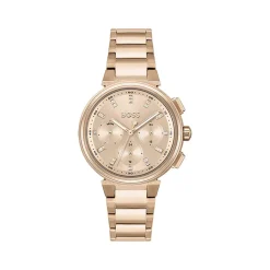 Montre BOSS One femme bracelet acier doré rose