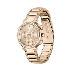 Montre BOSS One femme bracelet acier doré rose