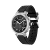 Montre BOSS One homme acier bracelet silicone noir