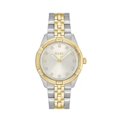 Montre BOSS Sport Lux femme bracelet acier bicolore jaune