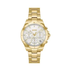 Montre BOSS sport lux femme bracelet acier inoxydable doré jaune