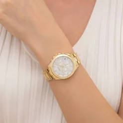 Montre BOSS sport lux femme bracelet acier inoxydable doré jaune