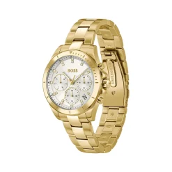 Montre BOSS sport lux femme bracelet acier inoxydable doré jaune