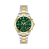 Montre BOSS sport lux femme bracelet acier inoxydable bicolore jaune