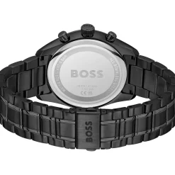 Montre BOSS sport lux homme bracelet acier inoxydable noir métalisé