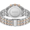 Montre BOSS sport lux homme bracelet acier inoxydable bicolore jaune