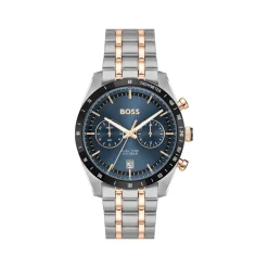 Montre BOSS sport lux homme bracelet acier inoxydable bicolore jaune