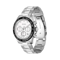 Montre BOSS sport lux homme chronographe bracelet acier inoxydable argent