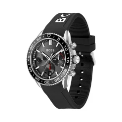Montre BOSS sport lux homme chronographe bracelet silicone noir