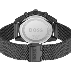 Montre BOSS sport lux homme chronographe bracelet acier inoxydable noir