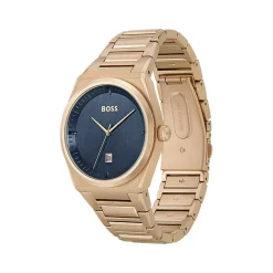 Montre BOSS Steer homme bracelet acier doré rose