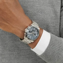 Montre BOSS Strike homme cadran bleu bracelet acier