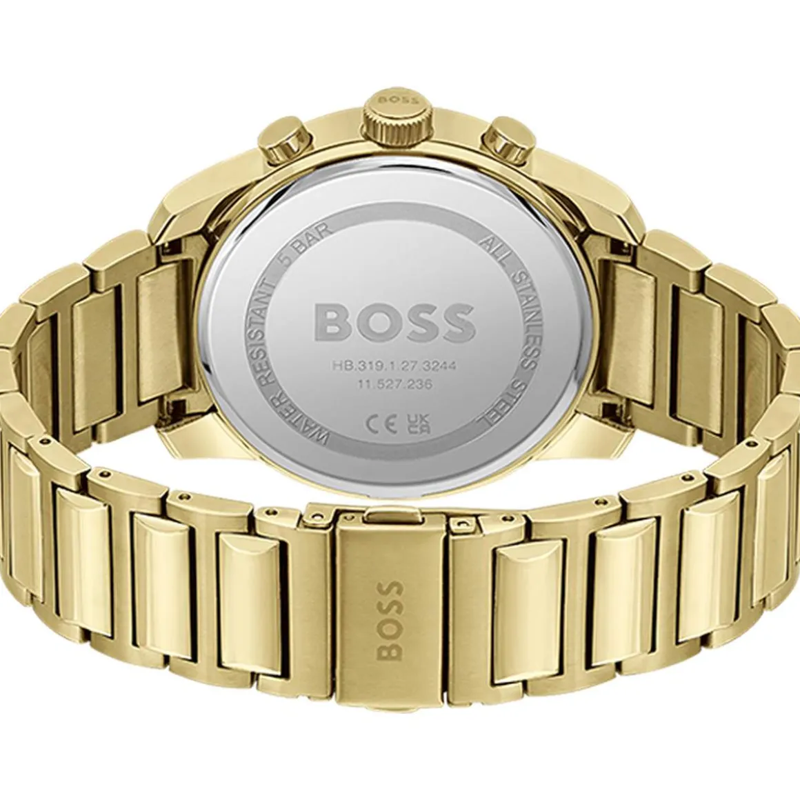 Montre BOSS Trace homme bracelet acier doré jaune