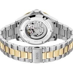 Montre BOSS troper automatic homme automatique, bracelet acier bicolore
