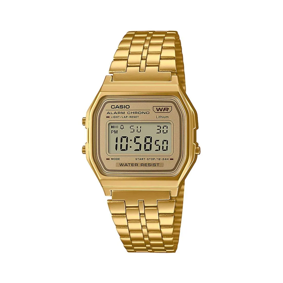 Montre Casio mixte résine doré bracelet acier doré