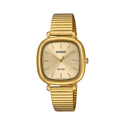Montre CASIO Timeless collection mixte cadran doré bracelet acier inoxydable doré