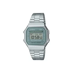 Montre CASIO VINTAGE homme bracelet acier inoxydable argent