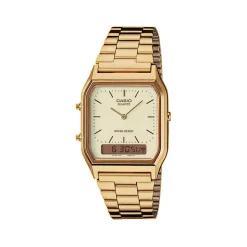 Montre Casio Vintage homme chronographe résine acier doré jaune