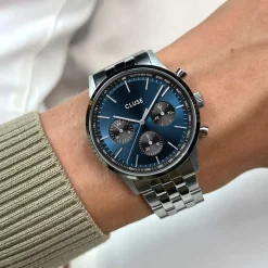 Montre CLUSE Anthéor Multifunction homme cadran multicolore bracelet acier