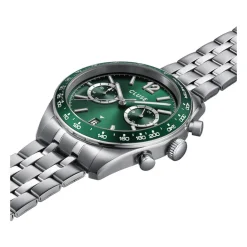 Montre CLUSE ARAVIS Homme cadran vert bracelet acier inoxydable gris clair