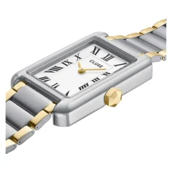 Montre CLUSE Belisenna femme cadran blanc bracelet acier bicolore