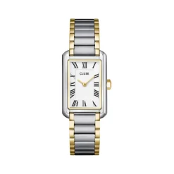 Montre CLUSE Belisenna femme cadran blanc bracelet acier bicolore