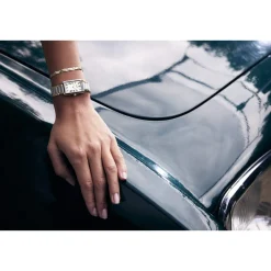 Montre CLUSE Belisenna femme cadran blanc bracelet acier bicolore