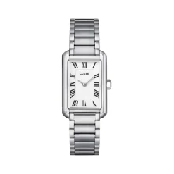 Montre CLUSE Belisenna femme cadran blanc bracelet acier gris
