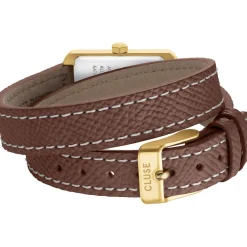 Montre CLUSE BELISENNA Femme cadran marron bracelet cuir marron