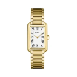 Montre CLUSE Belisenna femme cadran blanc bracelet acier doré