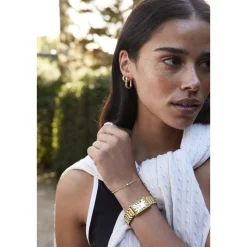 Montre CLUSE Belisenna femme cadran blanc bracelet acier doré