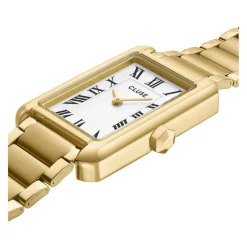 Montre CLUSE Belisenna femme cadran blanc bracelet acier doré