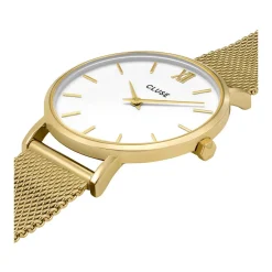 Montre CLUSE BLACK FRIDAY Femme cadran blanc bracelet acier inoxydable doré