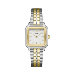 Montre CLUSE BLACK FRIDAY 25 Femme cadran blanc bracelet acier inoxydable doré