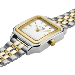 Montre CLUSE BLACK FRIDAY 25 Femme cadran blanc bracelet acier inoxydable doré