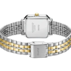 Montre CLUSE BLACK FRIDAY 25 Femme cadran blanc bracelet acier inoxydable doré