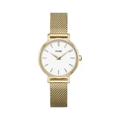 Montre CLUSE Boho Chic femme cadran blanc bracelet acier doré