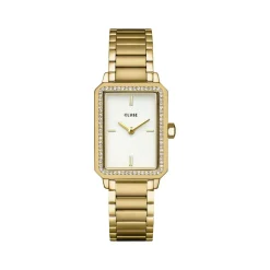 Montre CLUSE FESTIVE 25 Femme cadran blanc bracelet acier inoxydable doré