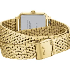 Montre CLUSE GRACIEUSE Femme cadran rouge bracelet acier inoxydable doré