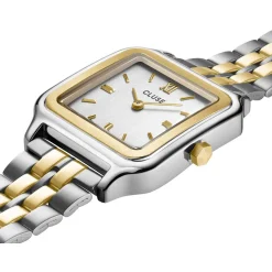 Montre CLUSE Gracieuse femme cadran blanc bracelet acier bicolore