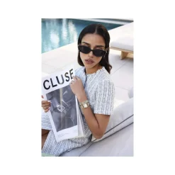 Montre CLUSE Gracieuse Petite femme cadran blanc bracelet acier bicolore