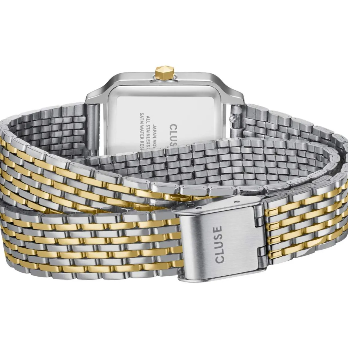 Montre CLUSE Gracieuse Petite femme cadran blanc bracelet acier bicolore