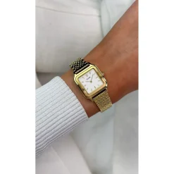 Montre CLUSE Gracieuse Petite femme cadran blanc bracelet acier doré
